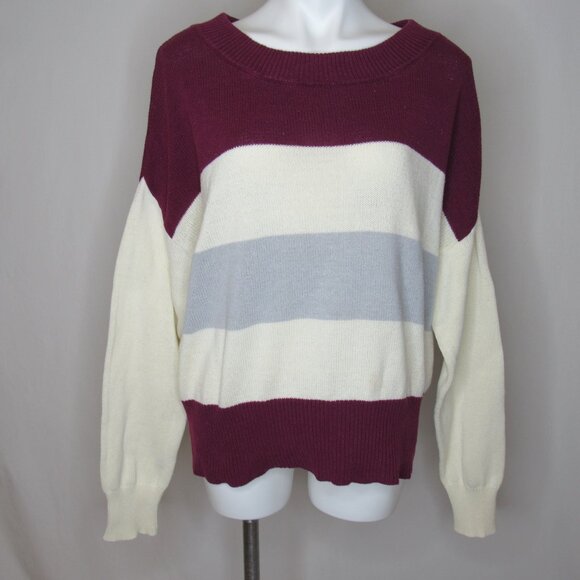 Lucky Brand Colorblock Stripe Cozy Sweater Women's L Large - Picture 5 of 8